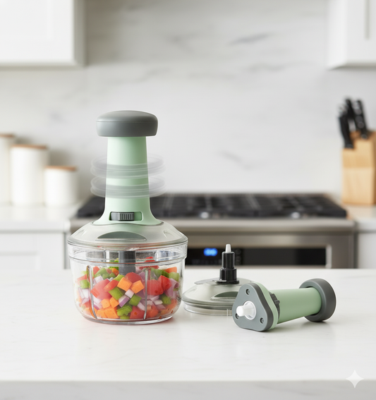 SmartPress™ Pro Manual Food Chopper | Quick & Easy Vegetable Dicer & Mincer | Kitchen Essential